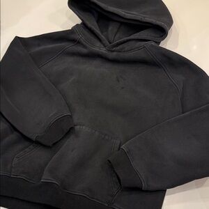 ANRABESS women's oversized drop shoulder fleece hoodie in black